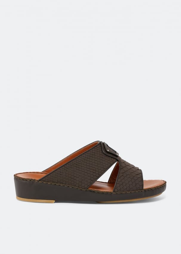 

Сандалии PRIVATE COLLECTION Peninsula python sandals, коричневый