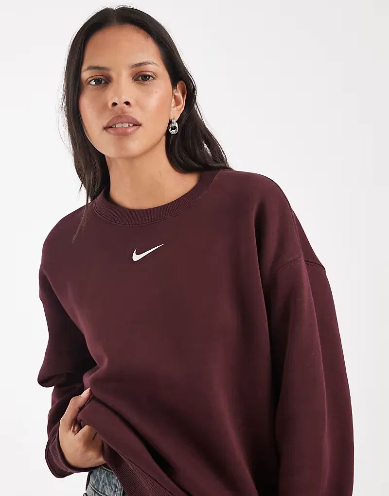 Флисовая толстовка Nike Sportswear Phoenix, бордовый — фото 3
