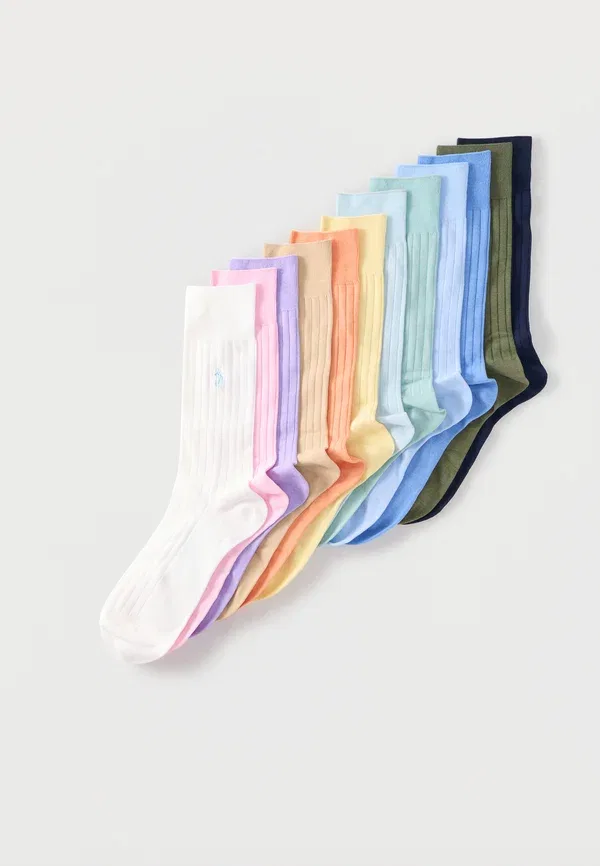 Носки комплект 12 пар хлопок Crew sock Polo Ralph Lauren, Multi-coloured, мультиколор