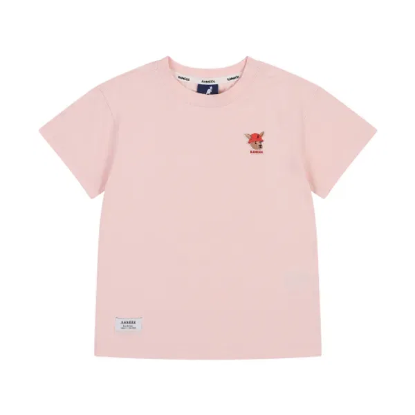 Футболка с коротким рукавом с патчем, rb 0003 Kangol Kids, розовый