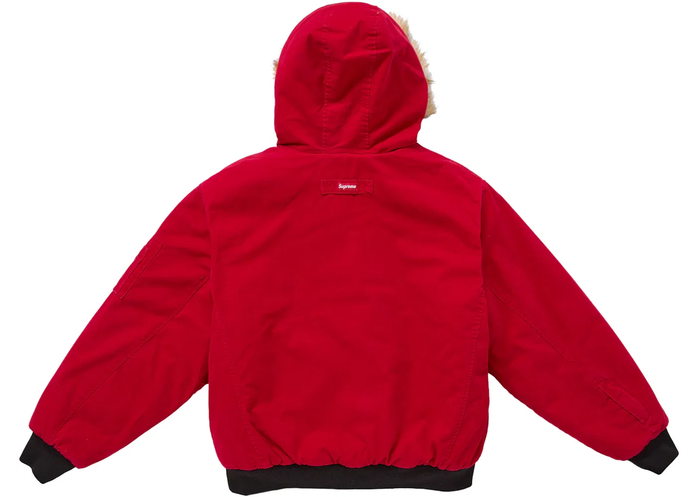 Мужская двусторонняя куртка с капюшоном из искусственного меха Jacket Supreme, Red — фото 3