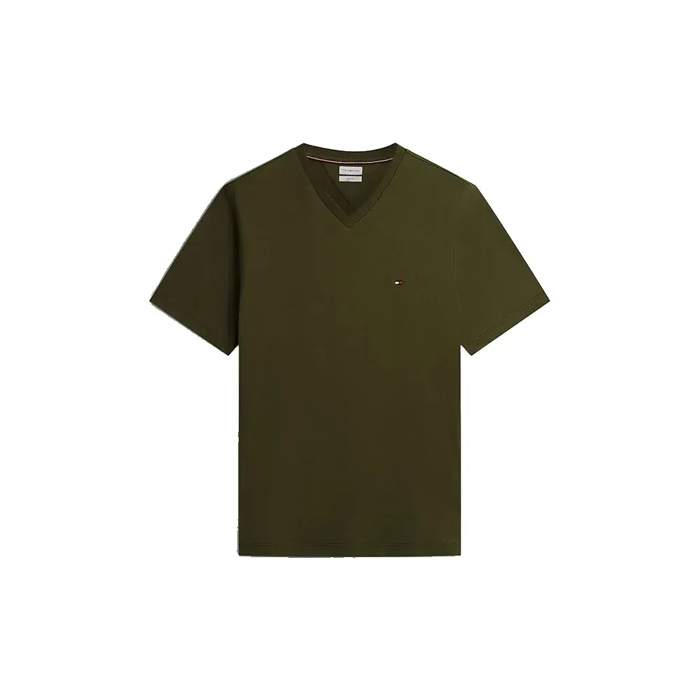Мужская футболка с V-образным вырезом Essential Tommy hilfiger, Green — фото 3