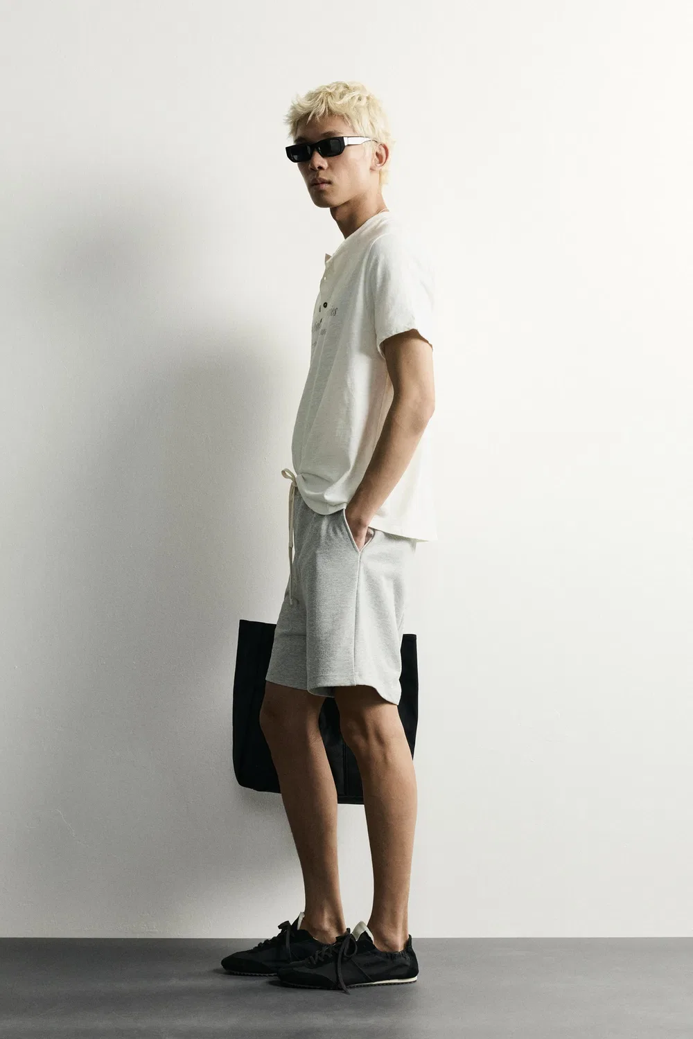 Футболка WASHED HENLEY ZARA, Light beige — фото 4