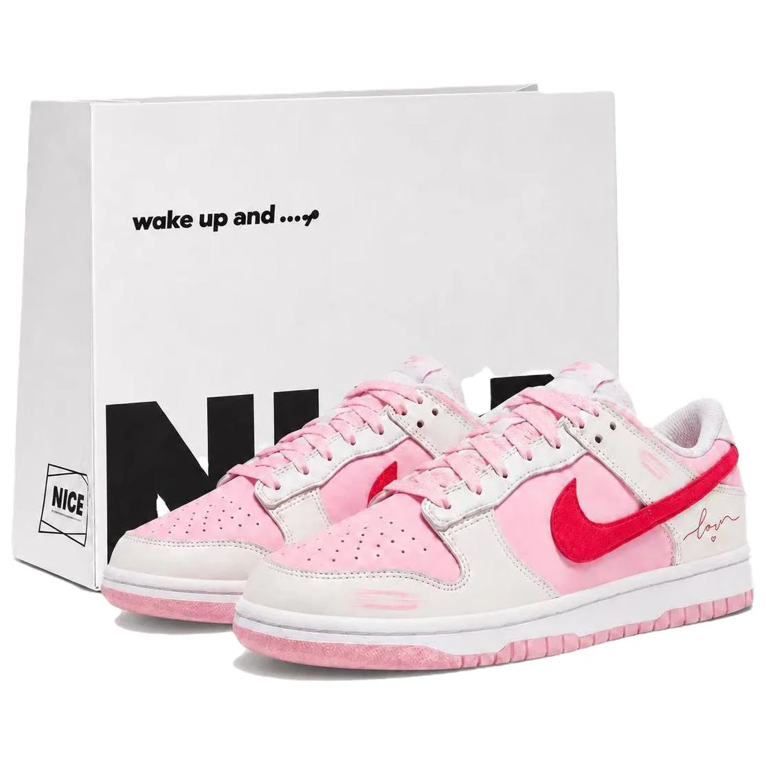 Детские кроссовки для скейтбординга Nike Dunk, Pink-Shopping Bag