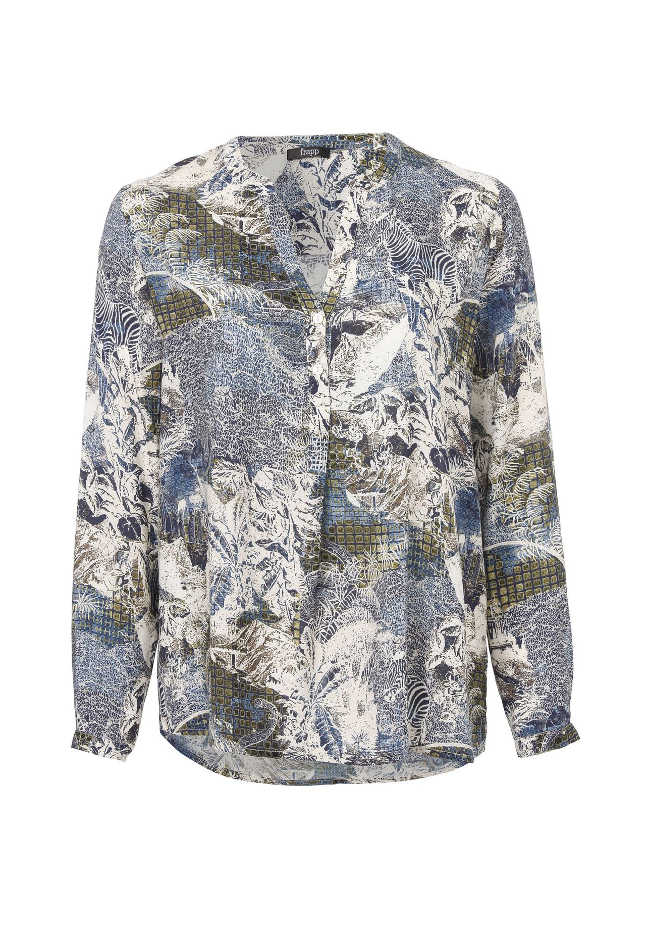 

Блузка с длинными рукавами Frapp, цвет Navy Multicolor