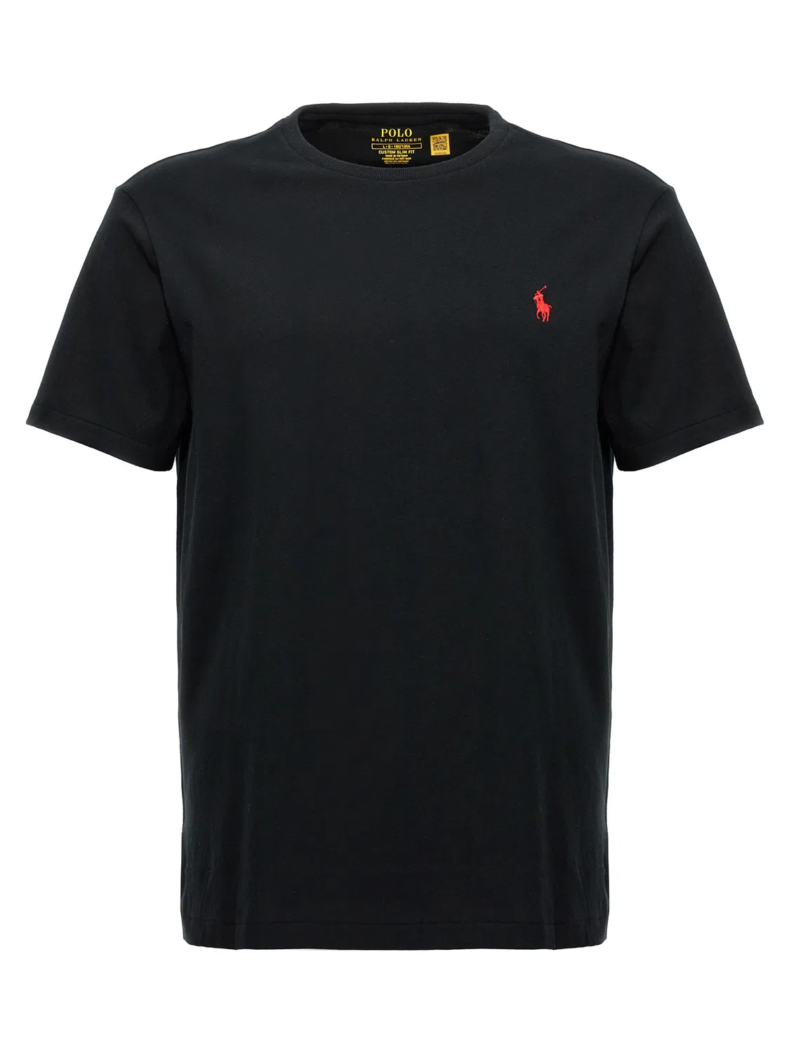 Мужская футболка хлопковая Black Cotton T-Shirt Polo Ralph Lauren, Black