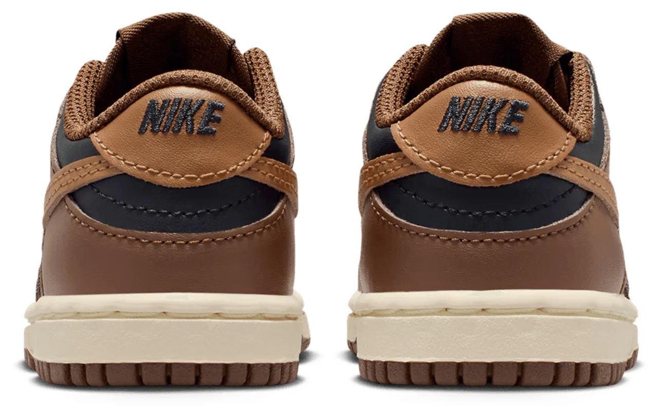 Кроссовки для девочек Dunk Low Nike, коричневый/черный — фото 3
