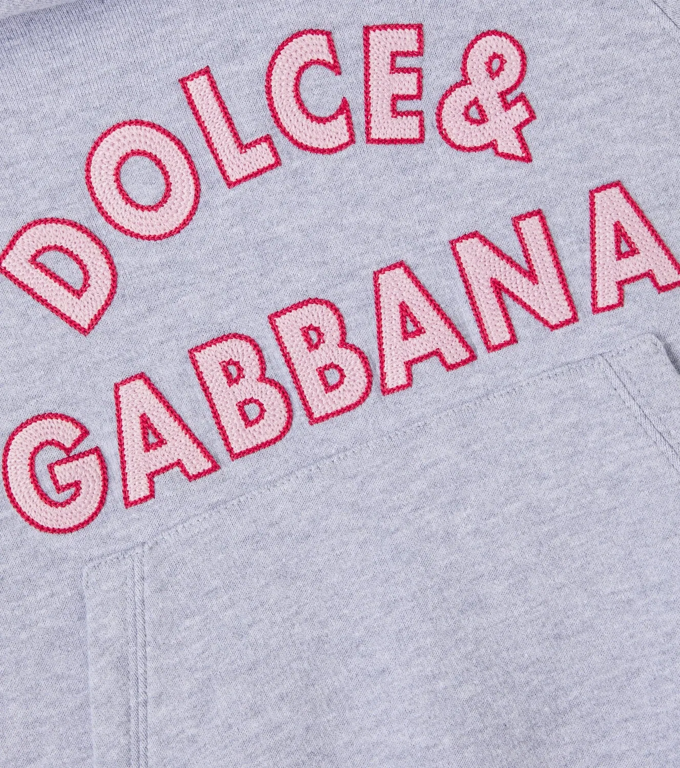 Свитшот хлопковый с вышивкой Dolce&Gabbana Kids, серый — фото 2