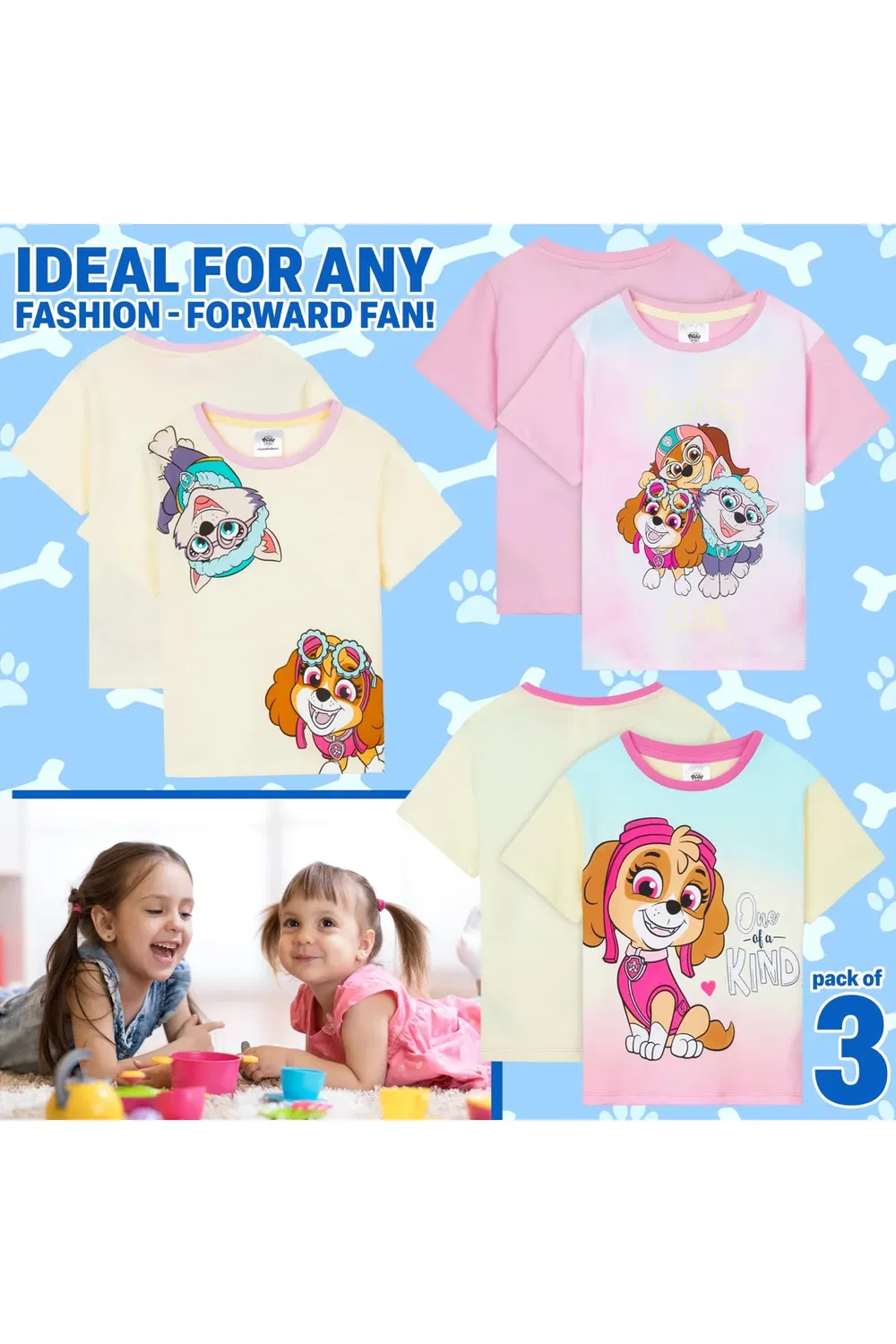 Детский комплект футболок с коротким рукавом Paw Patrol, Multi — фото 2