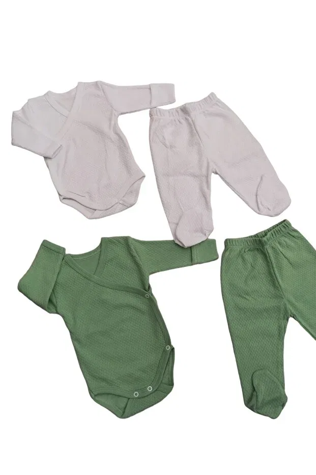 Детское боди-комбинезон с длинным рукавом Basics Bebedino, Белый — фото 3