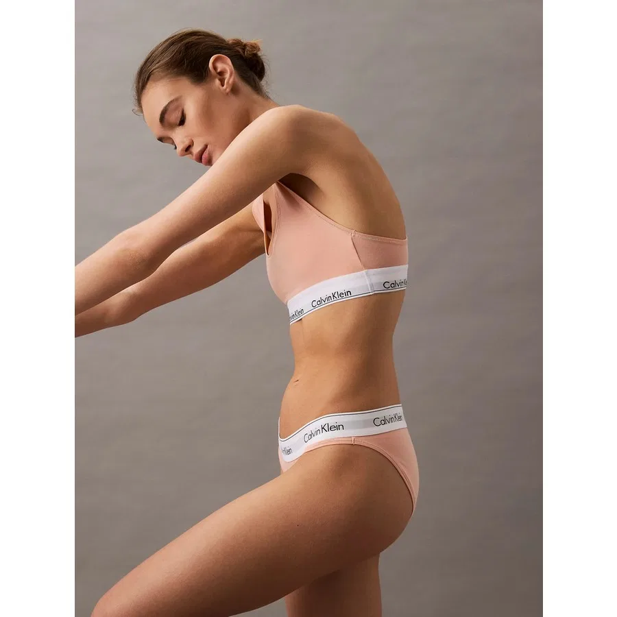 Спортивный бралетт без подкладки Calvin Klein, Пудровый — фото 4