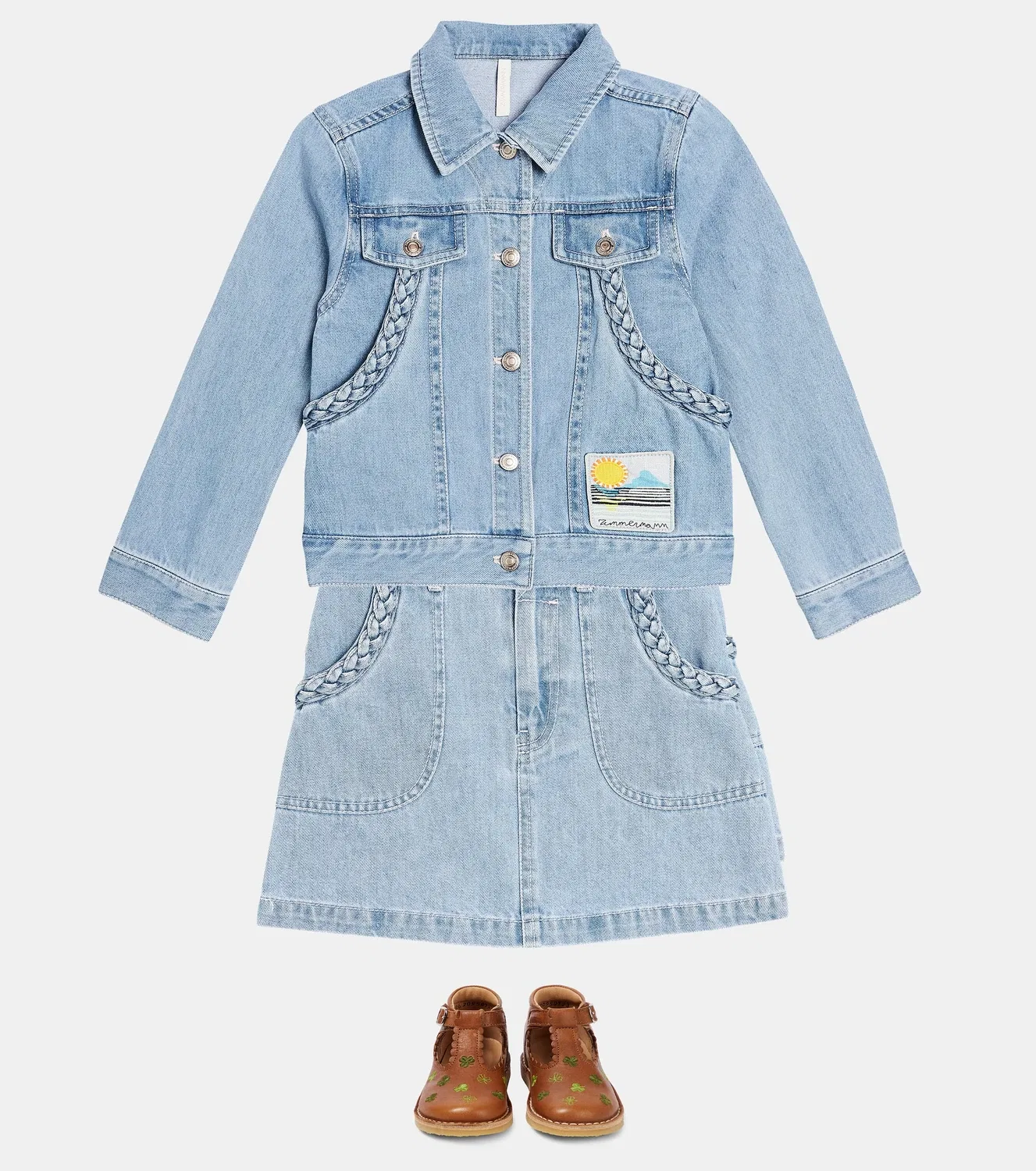 Легкая куртка джинсовая August Zimmermann Kids, синий — фото 2