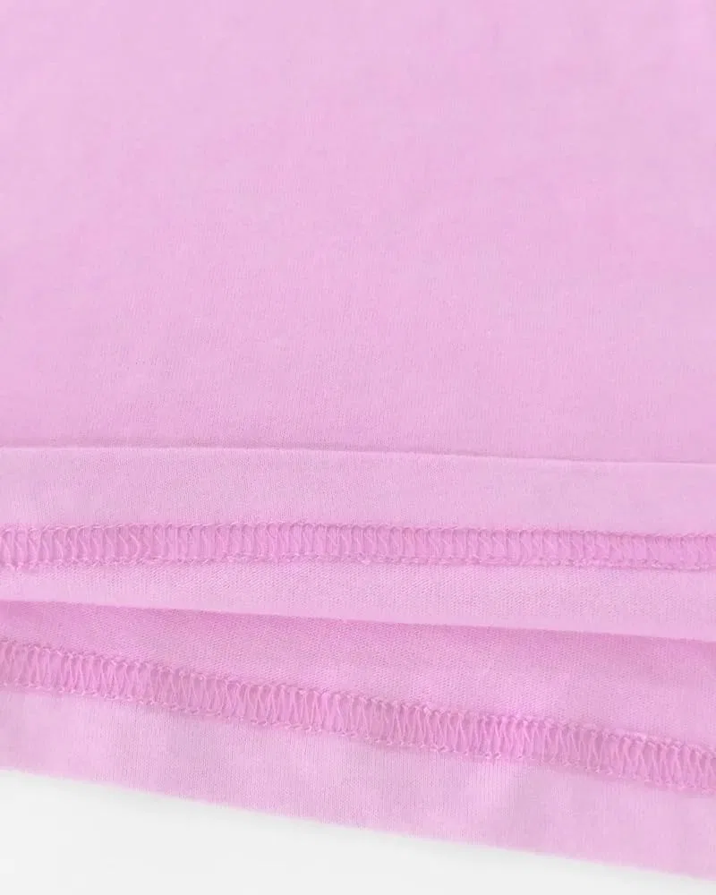 Женская футболка с принтом Letter Print Regular Fit, Pink — фото 4