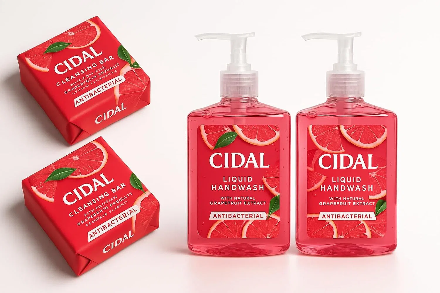 Набор для рук Pink Grapefruit, DR Cosi, 2x250мл жидкое мыло + 4 кусковых мыла