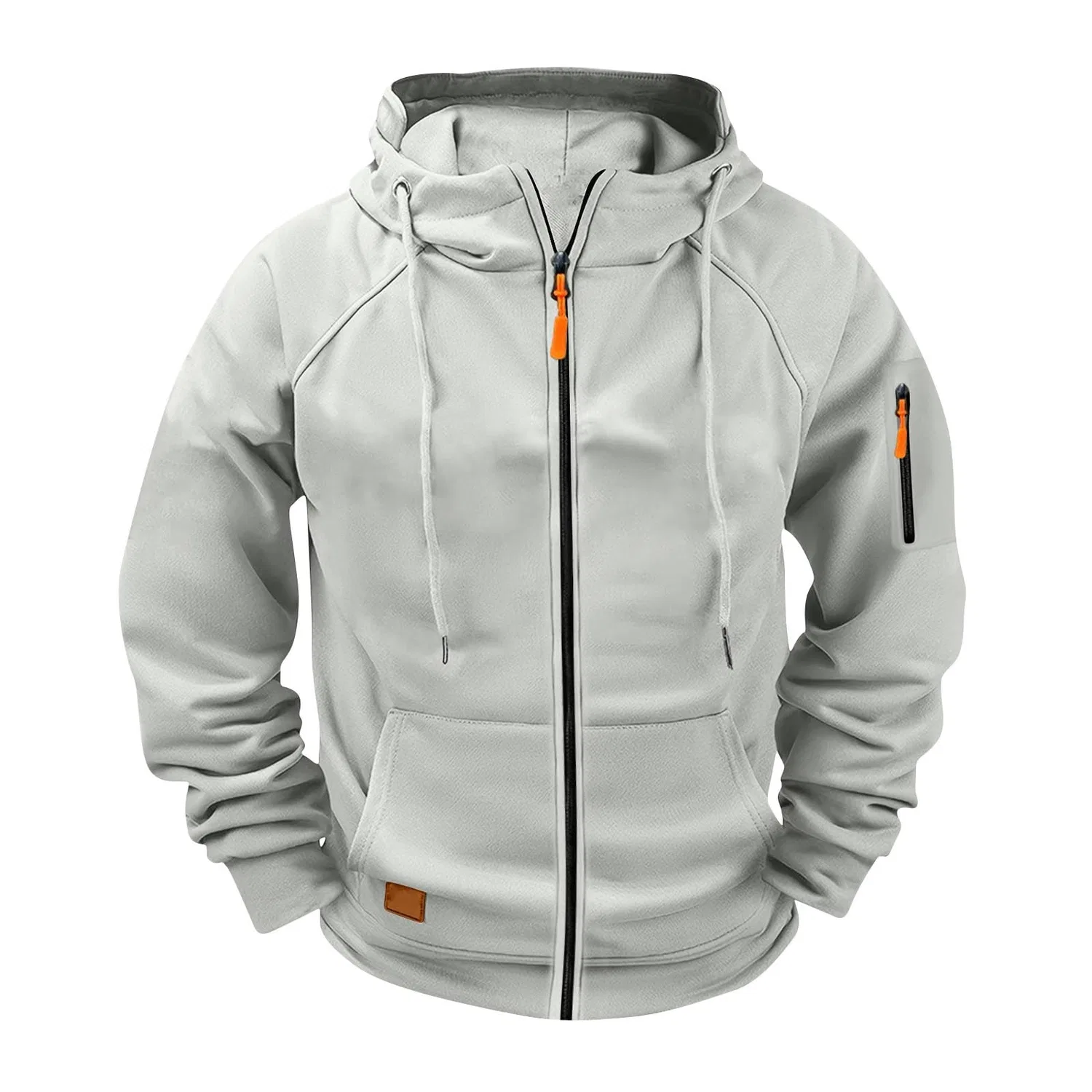 Мужской худи с флисом Military Long Sleeve, Grey — фото 3