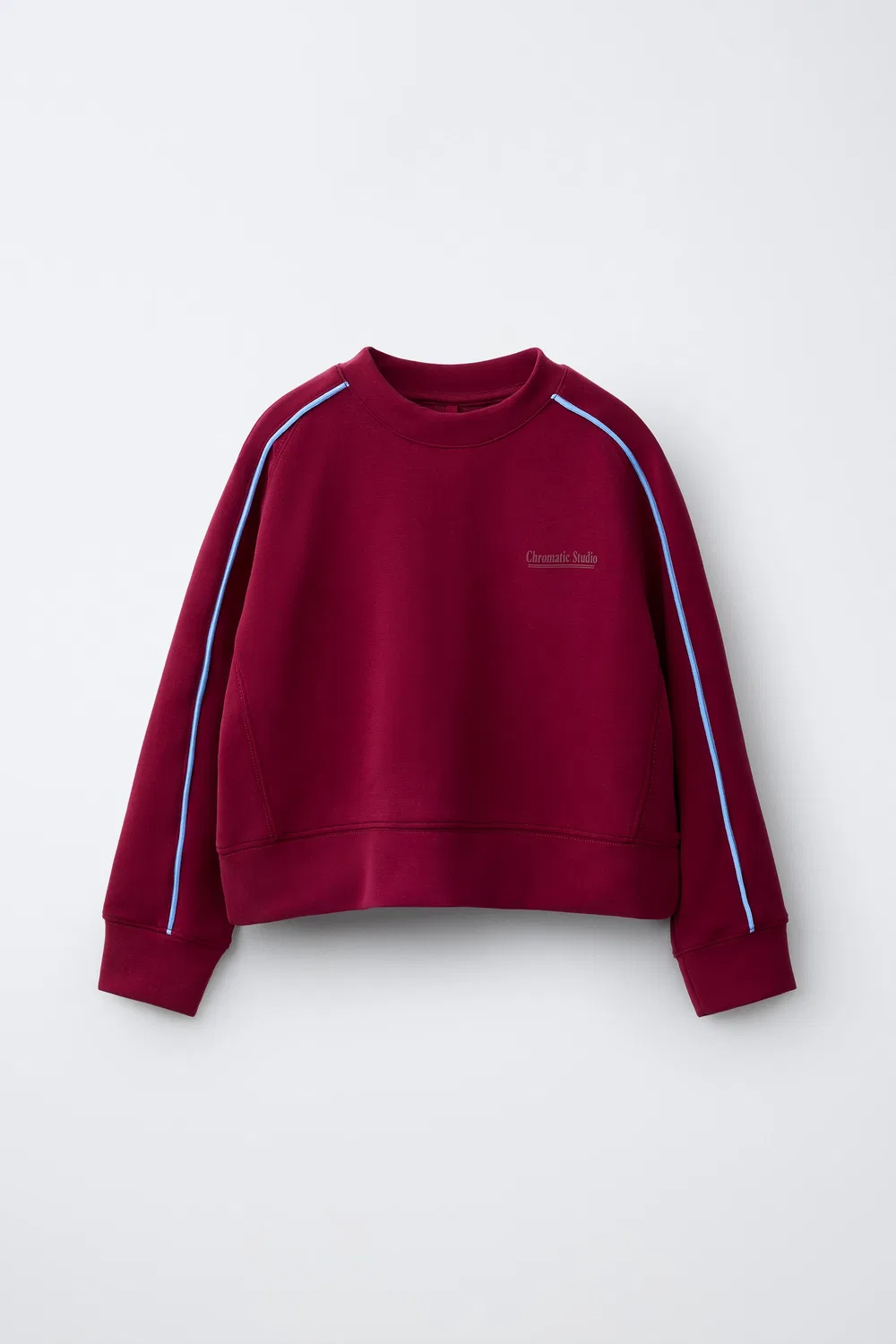 Спортивная контрастная толстовка с модалом ZARA, Burgundy