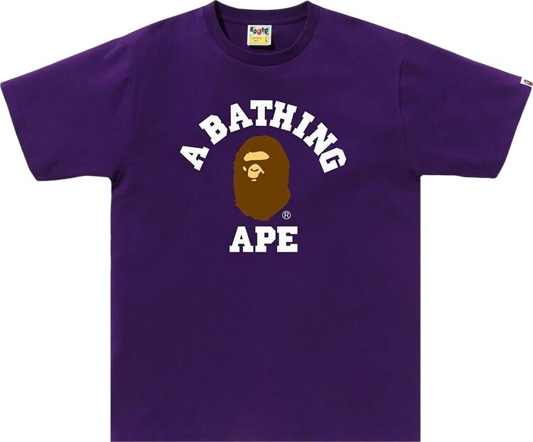 

Футболка BAPE College Tee 'Purple', фиолетовый