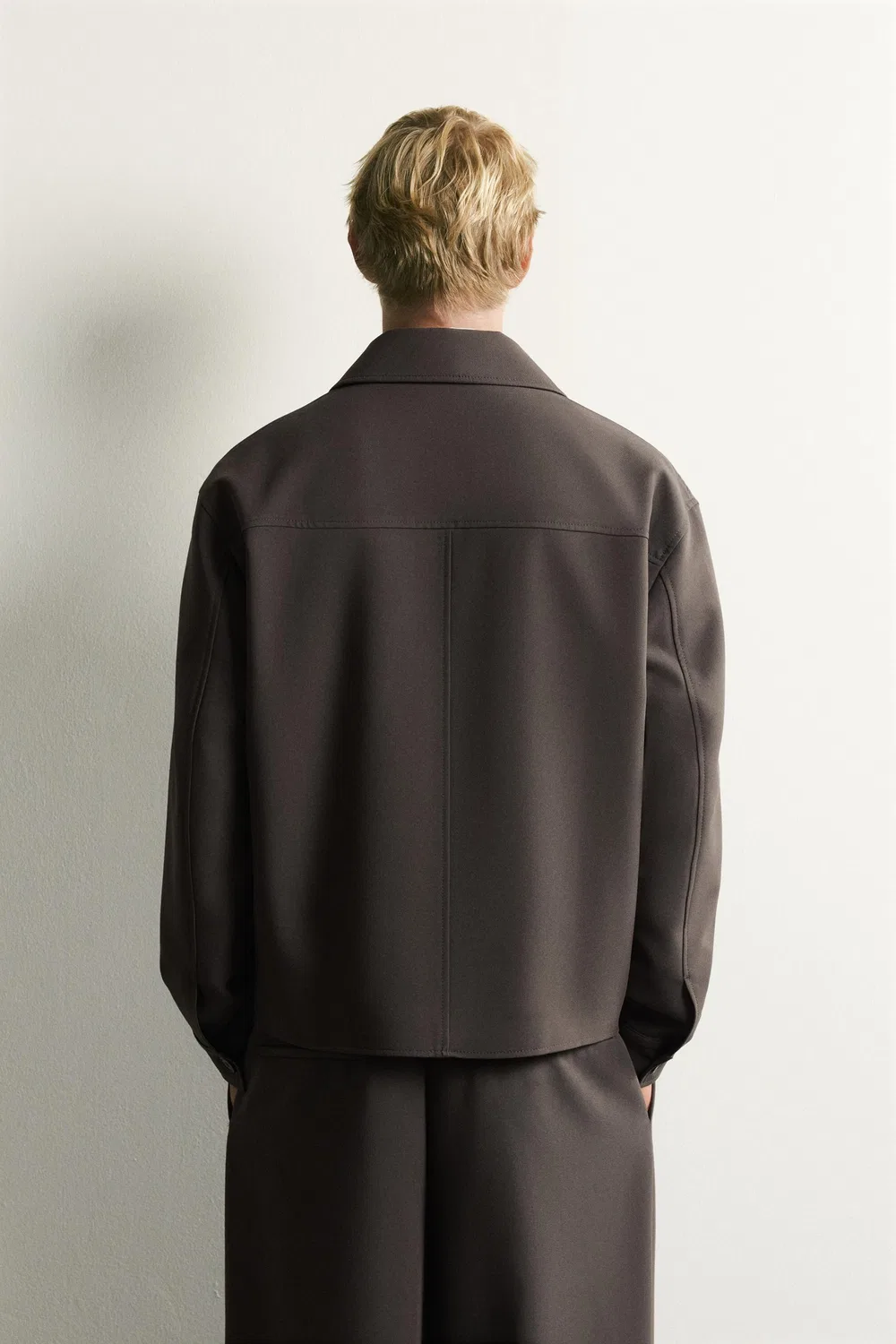 Рубашка свободного кроя ZARA, Braun/Braungrau — фото 3