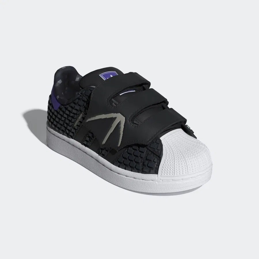 Детские кроссовки с принтом Minecraft Superstar II Comfort Closure, adidas, Черный — фото 2
