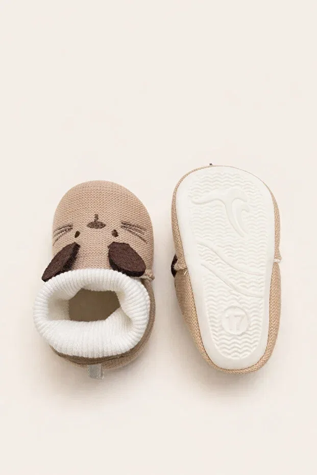 Детские пинетки для новорожденных вязаные Minissa Baby Kids, Brown — фото 4