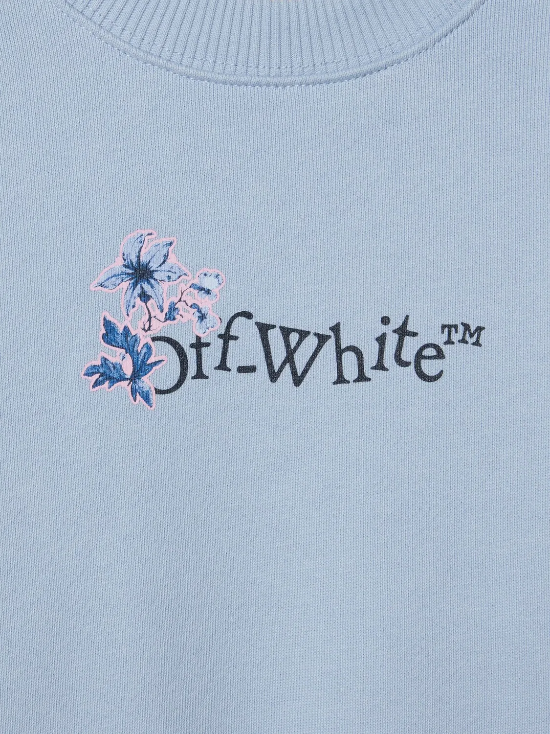 Толстовка Arrow Flowers из хлопка OFF-WHITE, синий — фото 2