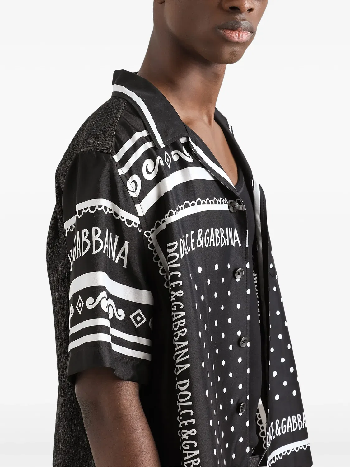 Рубашка Dolce & Gabbana с принтом, черный — фото 2