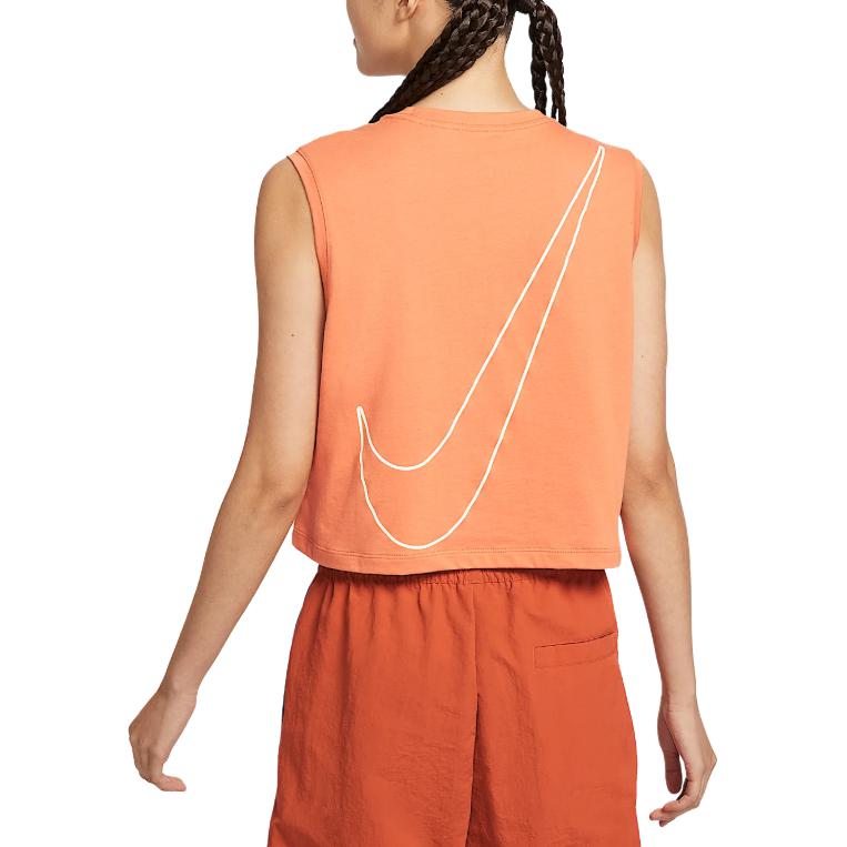 Футболка Sportswear Club женская soft orange Nike, мягкий оранжевый — фото 3