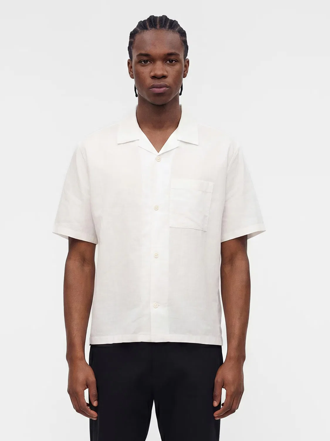 Рубашка Gap Comfort fit на пуговицах, белая — фото 2