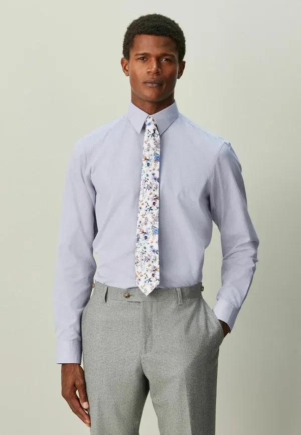 Комплект: рубашка, галстук и бутоньерка с цветочным принтом Regular fit Next, Purple Pink Floral, розовый