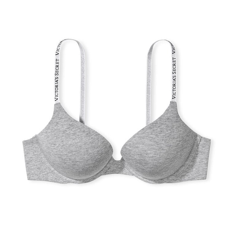 

Бюстгальтер Victoria's Secret The T-shirt Bombshell Add-2-Cups Push-Up, серый