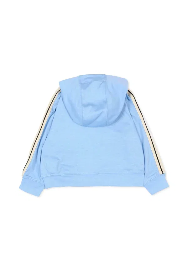 Худи на молнии вискоза Palm Angels Light Blue, светло-голубой — фото 2