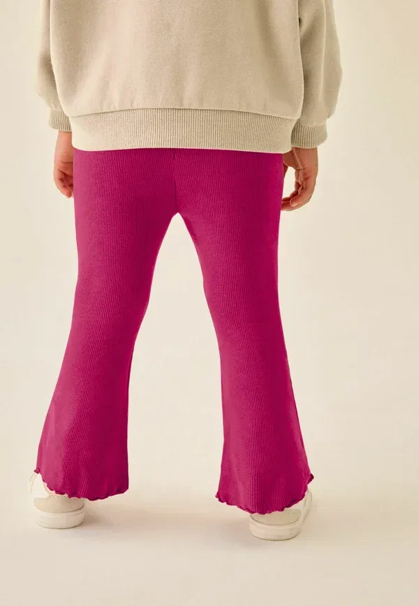 Брюки хлопковые Regular fit - berry flare leggings Next, berry pink, розовый — фото 3