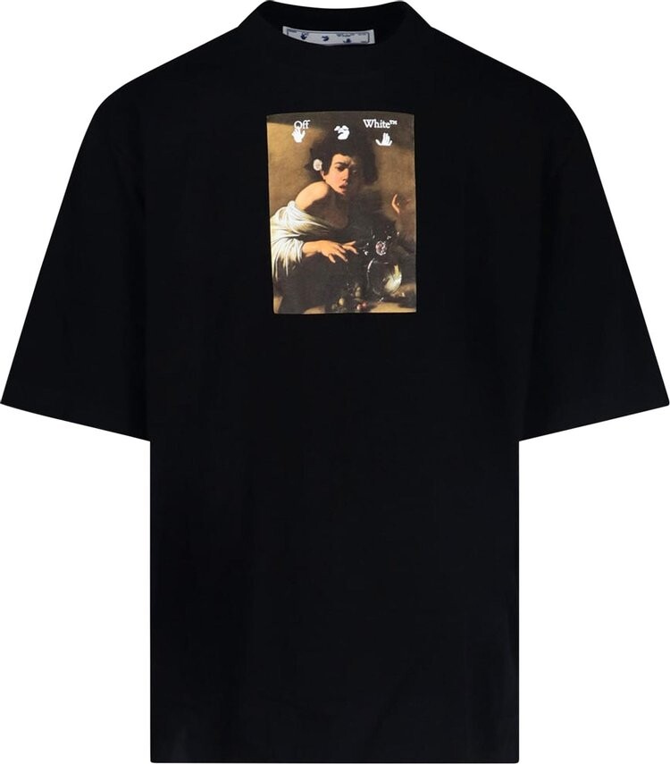 

Футболка Off-White Caravaggio Boy Skate Tee 'Black/Multicolor', черный