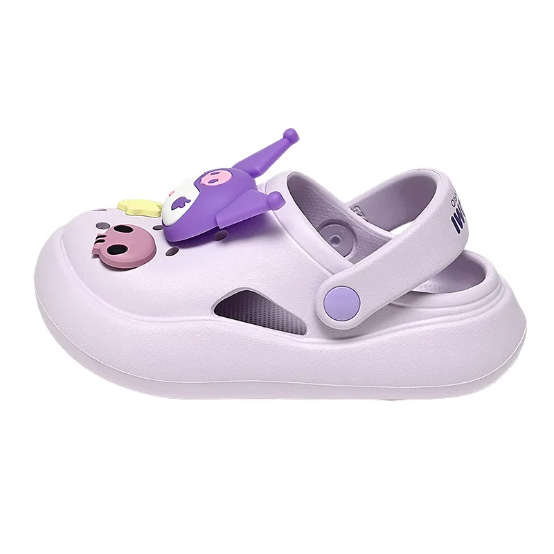 Детские домашние летние тапочки с декором Hello Kitty KUUJOO, White — фото 3