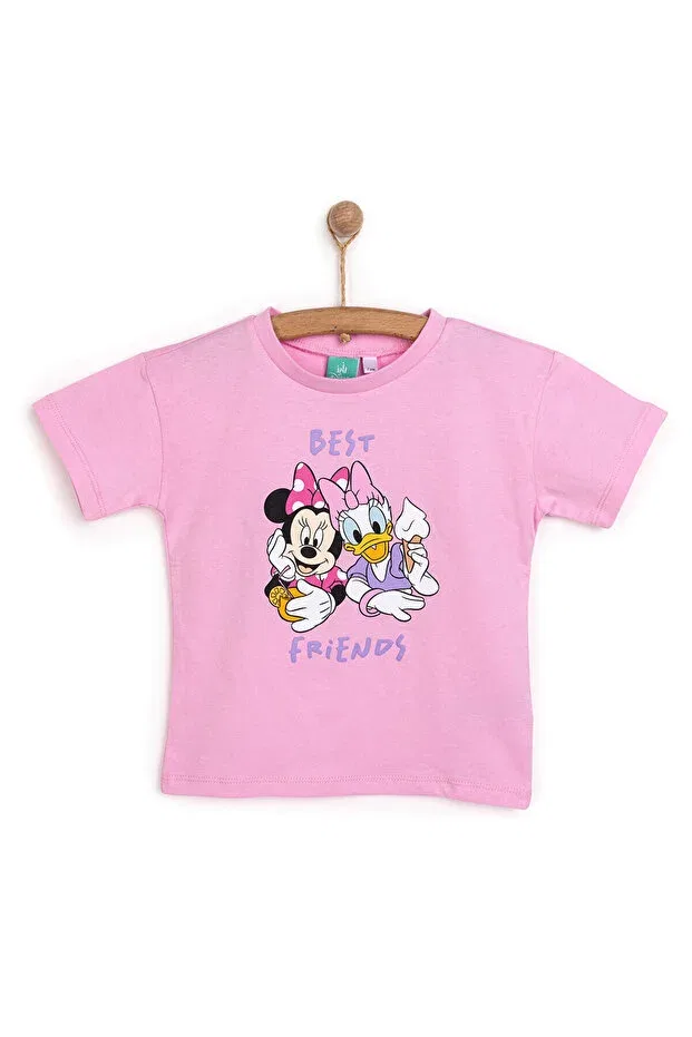 Детская футболка для девочек с принтом Minnie Mouse Disney, Light Pink
