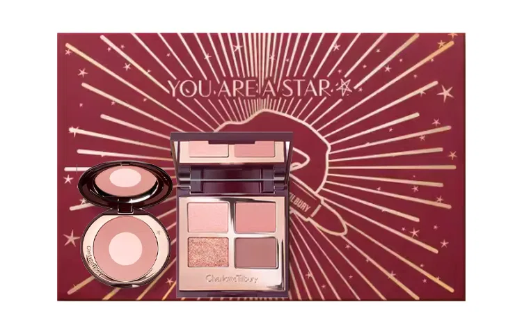 Набор для макияжа с тенями и румянами, контуринг, Charlotte Tilbury, Blush First Love 8G + Eyeshadow Palette Bedside Chat 4.6G — фото 3