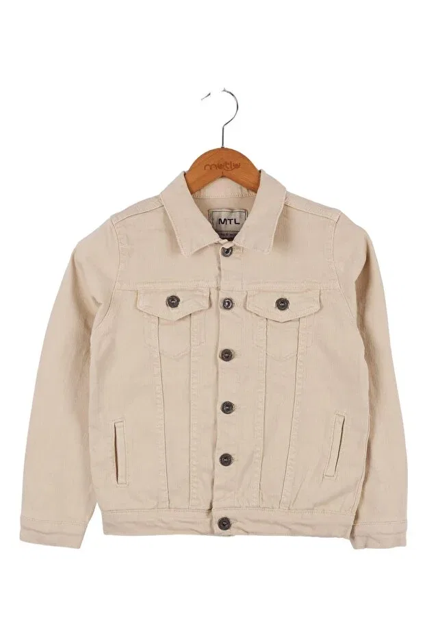 Детская куртка для девочек хлопковая Happy Basic Mutlu Kids, Beige — фото 3