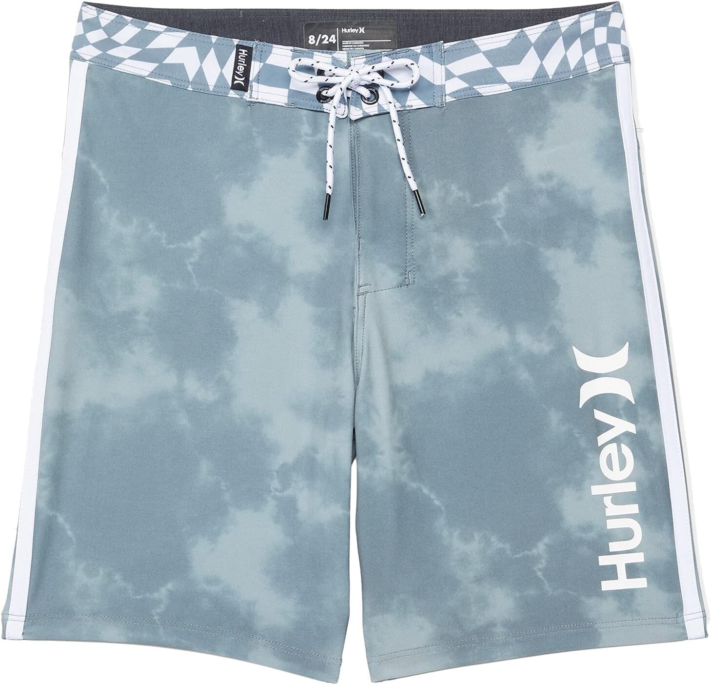 

Шорты для плавания Hurley Checker Print Tie-Dye Phantom Boardshorts, цвет Cool Grey