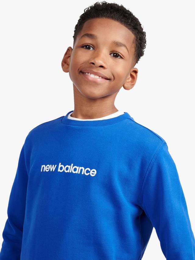 Детский хлопковый свитшот с принтом кроссовок New Balance, Team Royal — фото 4