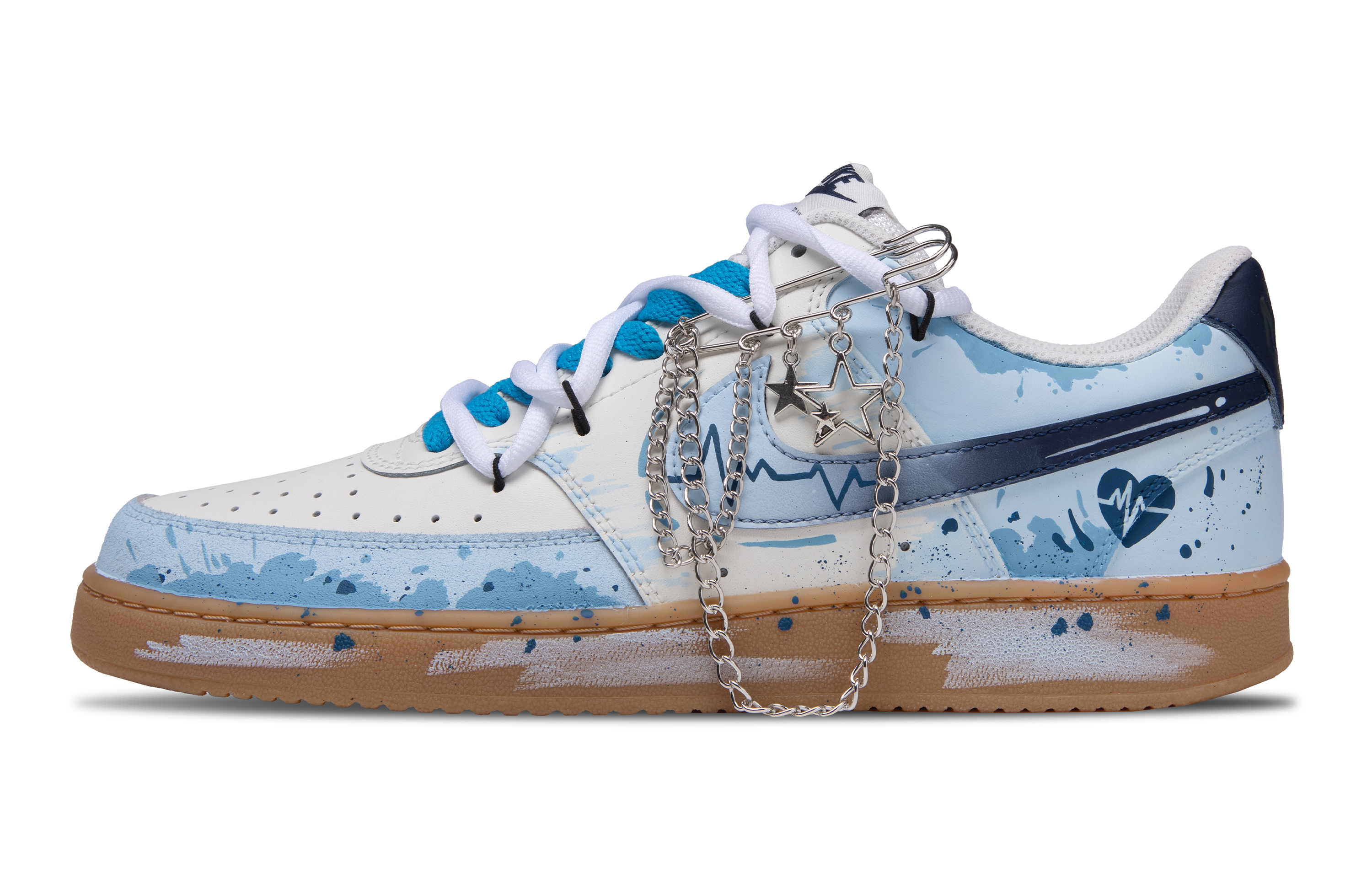 

Nike Кроссовки для скейтборда Court Vision 1 Love Loading Low Top, мужские, цвет "озеро-голубой"