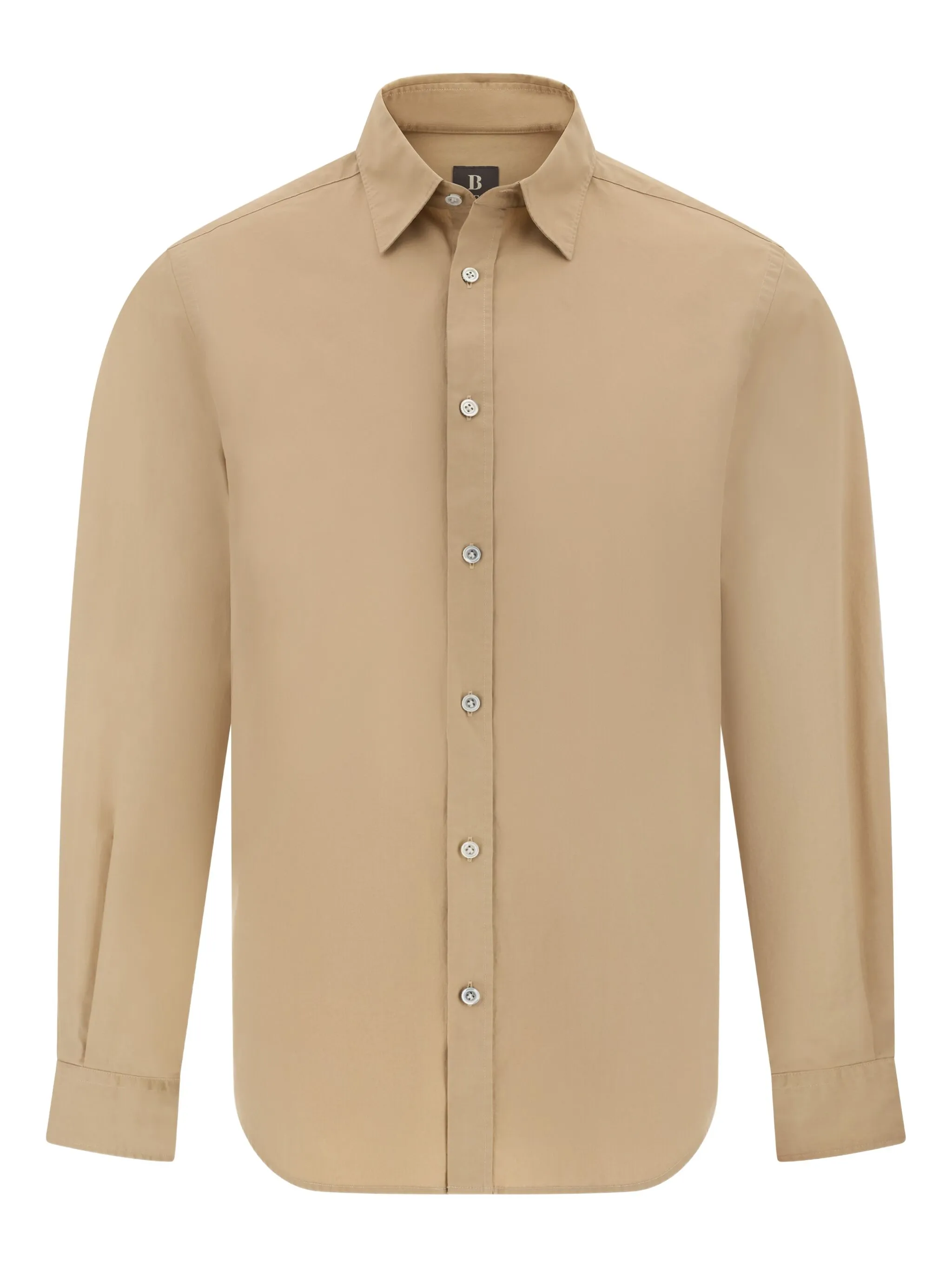 

Рубашка с закрытым воротником Boggi Milano, бежевый
