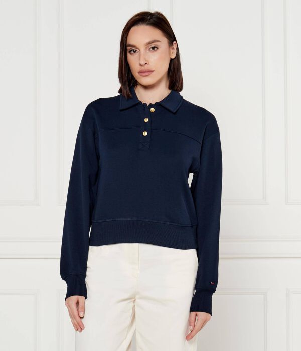 

Толстовка женская Tommy Hilfiger с воротником на пуговицах, синий
