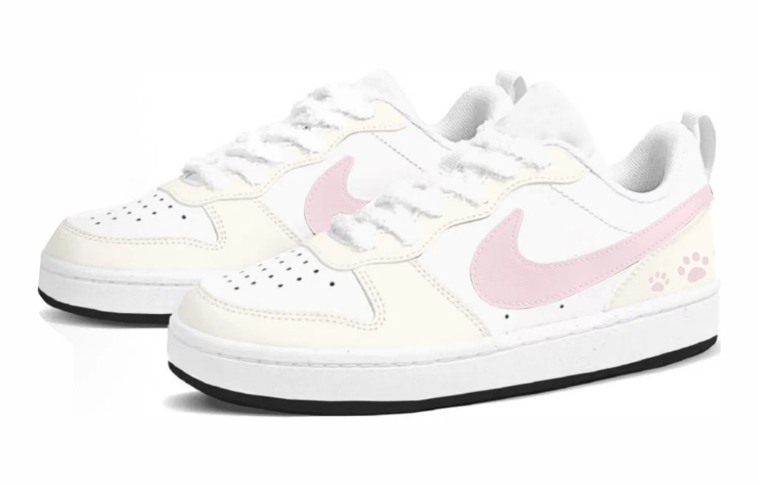 Кроссовки для скейтбординга Court Borough Pink Heart Tart Low top Kids, розовые, унисекс Nike — фото 4