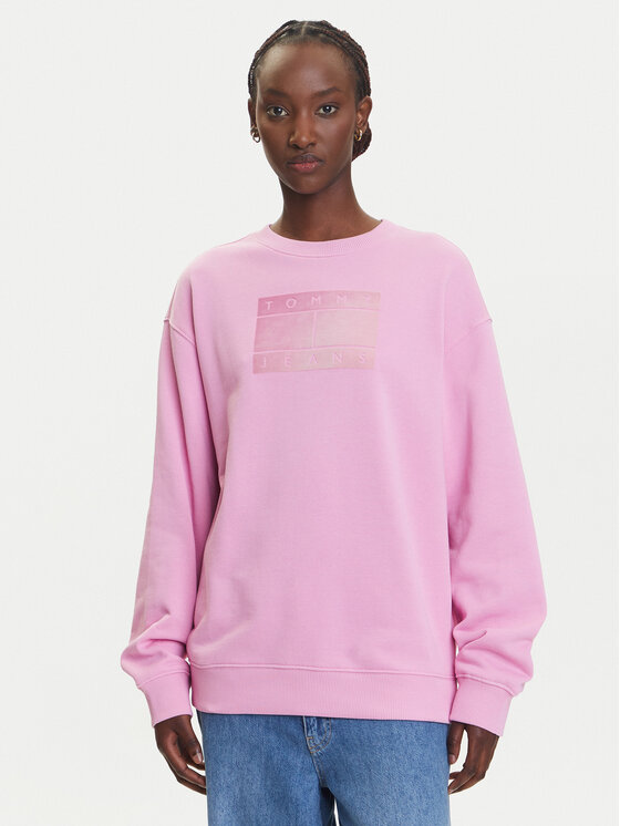 

Свободный крой толстовки Gradient Flag DW0DW21396 Tommy Jeans, розовый