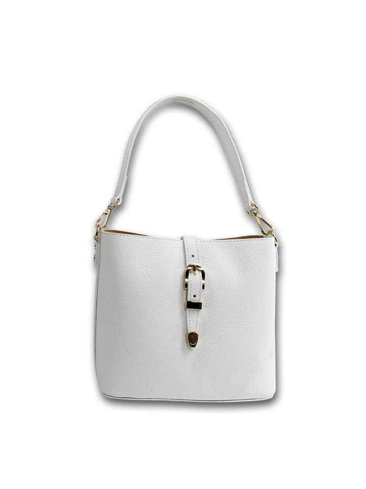 

Кожаная сумка через плечо Toscanto, белая, примерно 23 см