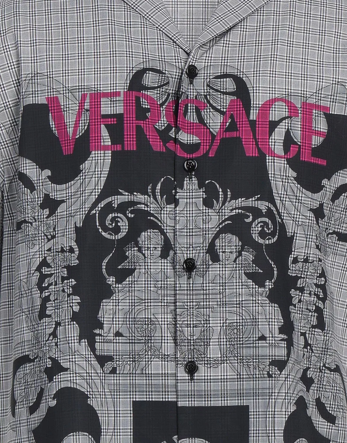 Рубашка с логотипом VERSACE черная — фото 4