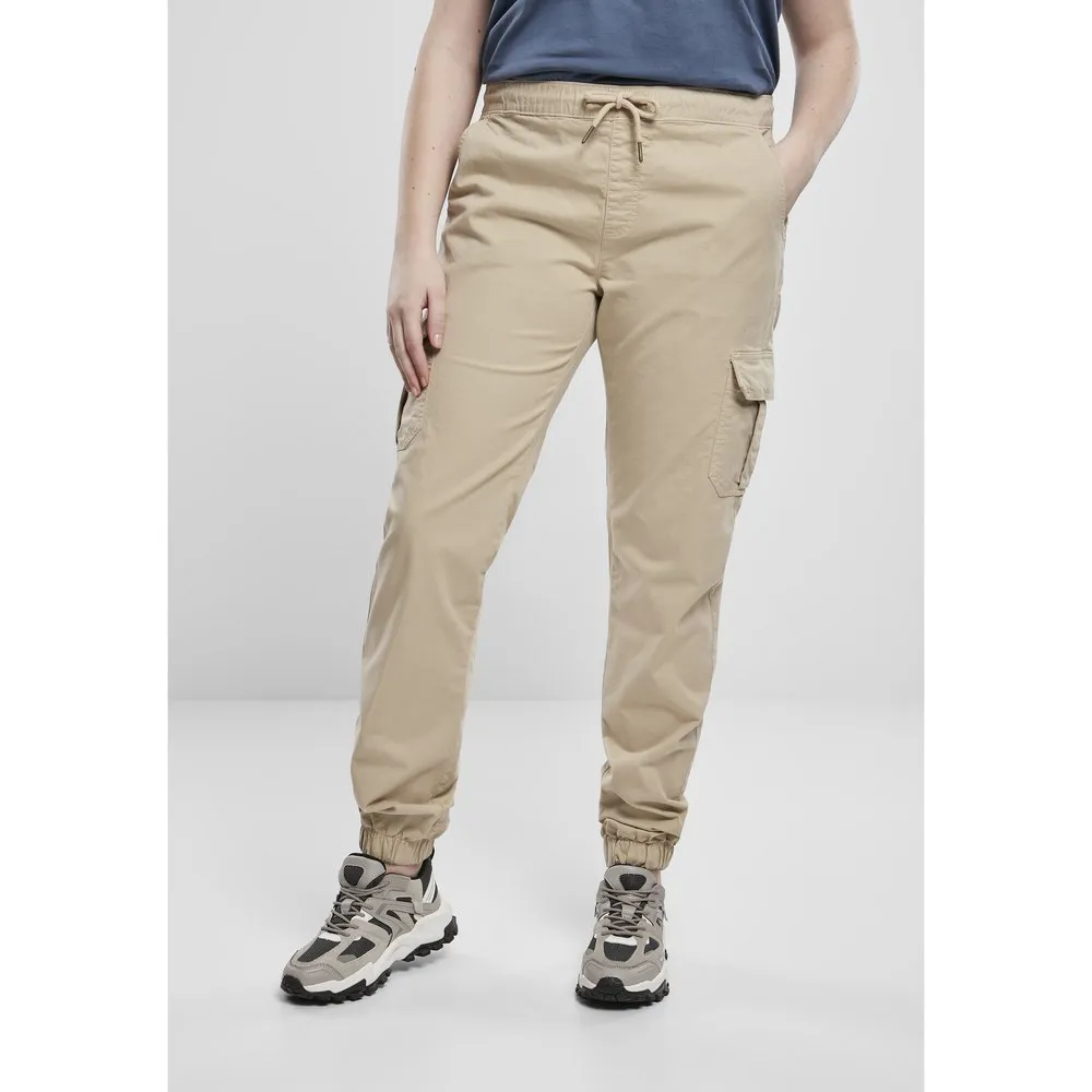 

Брюки Urban Classics High Waist Cargo Jogging, бежевый