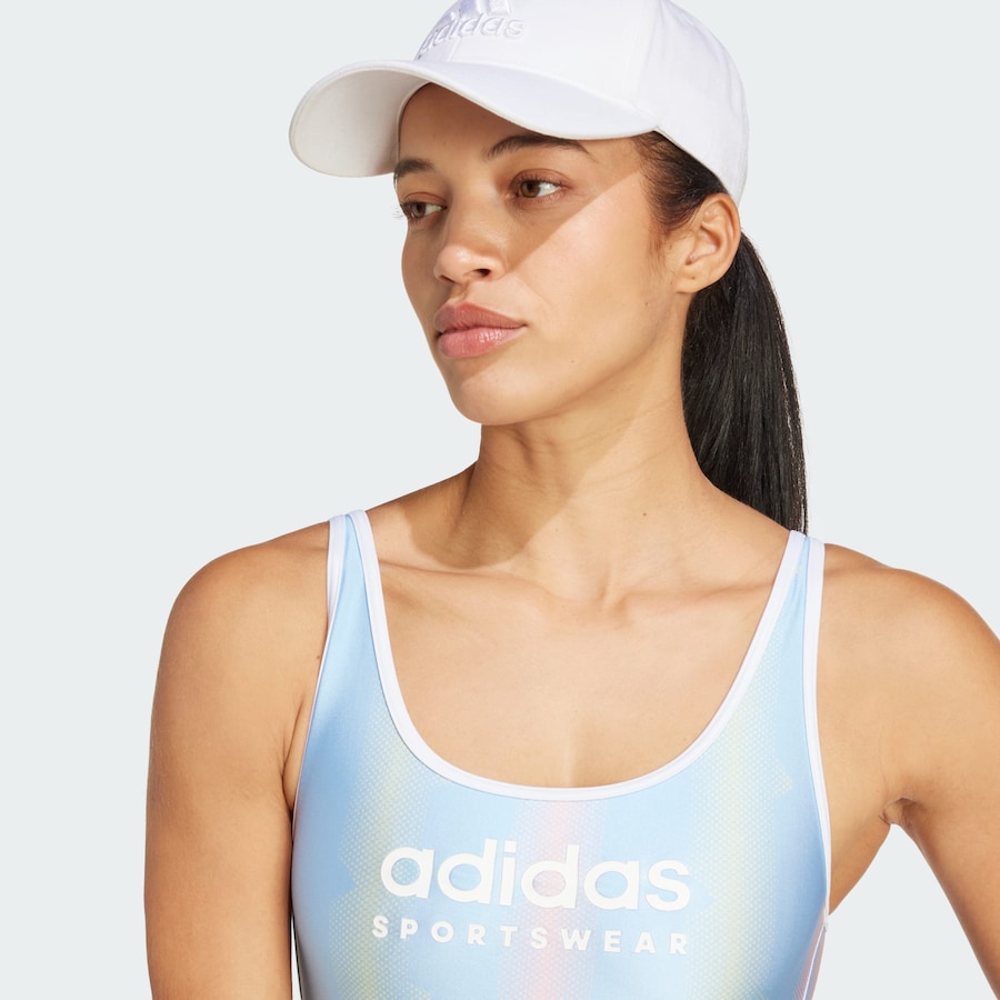 Купальник-бралетт для активного отдыха ADIDAS SPORTSWEAR Tiro, аквамарин/светло-голубой — фото 4