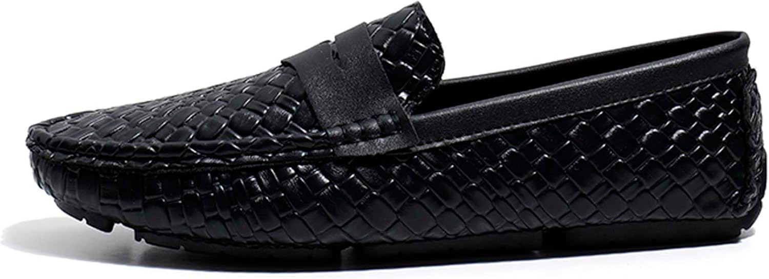 

Мужские пенни-лоферы модные для городской молодежи, для повседневной прогулки и вождения, против скольжения, дышащие, для бизнеса, офиса, официальной одежды, банкетов, свадеб, костюмов, кожаные туфли Generic, черный