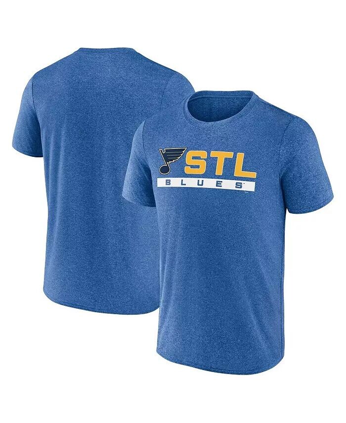 

Мужская футболка Heather Blue St. Louis Blues Playmaker Fanatics, синий